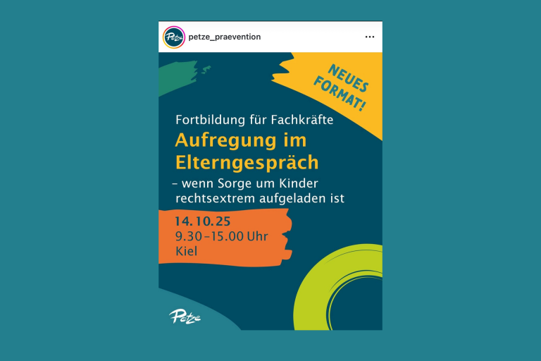 Mehr über den Artikel erfahren Kritische Stellungnahme zum Fortbildungsangebot der Beratungsstelle Petze: „Wenn die Sorge von Eltern rechtsextrem aufgeladen ist“